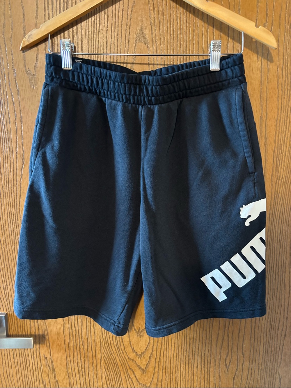 Mens Puma Black Athletic Shorts